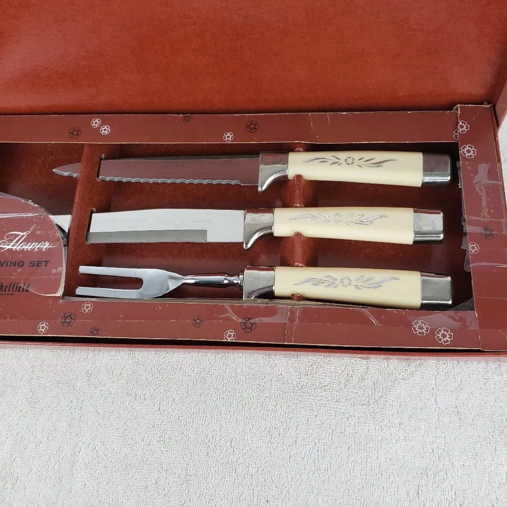 Vintage Regent Sheffield 3 Piece Carving Set NWT